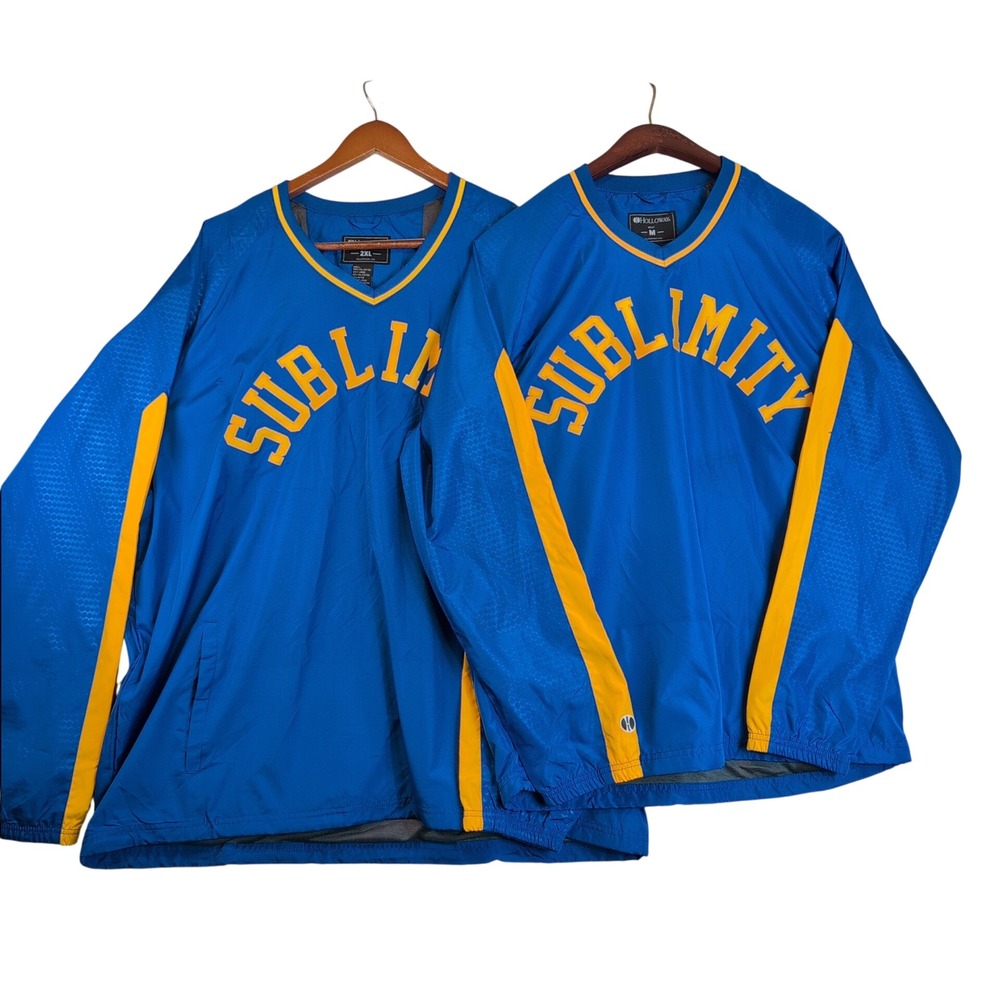 Holloway Sublimity Pullover Jacket Set of 2 Blue Yellow Mens M and 2XL